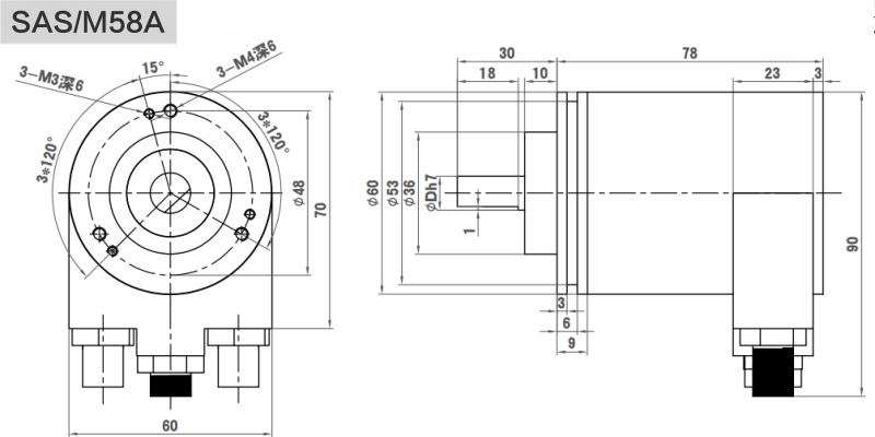 EtherNet/IP绝对值工业编码器SAS/M58-西威迪编码器