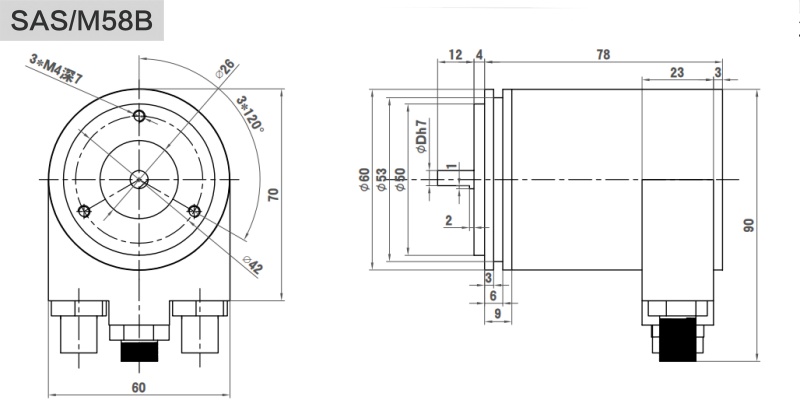 EtherNet/IP绝对值工业编码器SAS/M58-西威迪编码器