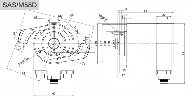 EtherNet/IP绝对值工业编码器SAS/M58-西威迪编码器