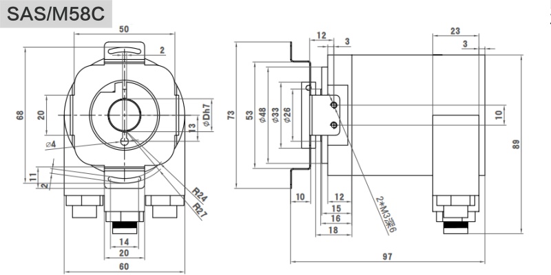 EtherNet/IP绝对值工业编码器SAS/M58-西威迪编码器