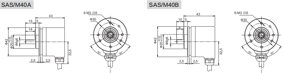 RS485、MODBUS-RTU工业绝对值编码器SAS/M40-西威迪编码器