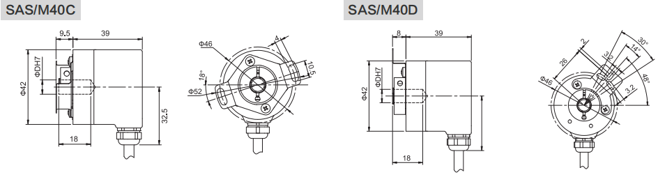 RS485、MODBUS-RTU工业绝对值编码器SAS/M40-西威迪编码器